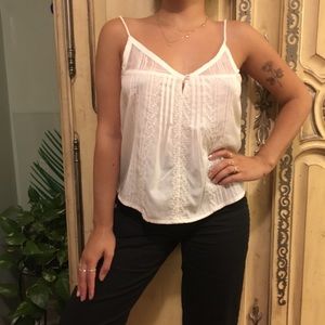 Beautiful cream colored cami with delicate details